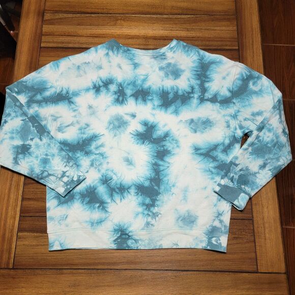 Buc-ee's LS Pullover Lt. Blue Tie Dye Oversized Sweatshirt - Size Large - Picture 3 of 4